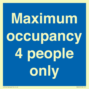 MA6043: Maximum occupancy 4 people only