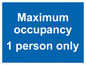 MA6044: Maximum occupancy 1 person only