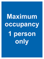 MA6044: Maximum occupancy 1 person only