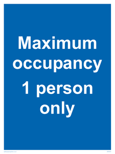 MA6044: Maximum occupancy 1 person only