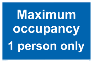 MA6044: Maximum occupancy 1 person only