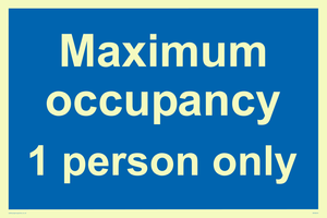 MA6044: Maximum occupancy 1 person only