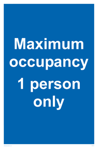 MA6044: Maximum occupancy 1 person only