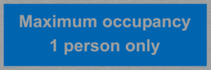 MA6044: Maximum occupancy 1 person only