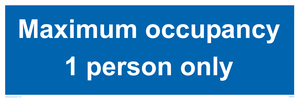MA6044: Maximum occupancy 1 person only