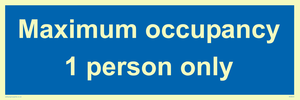 MA6044: Maximum occupancy 1 person only