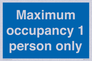 MA6044: Maximum occupancy 1 person only