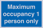 MA6044: Maximum occupancy 1 person only