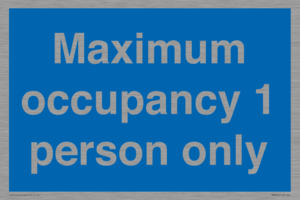MA6044: Maximum occupancy 1 person only