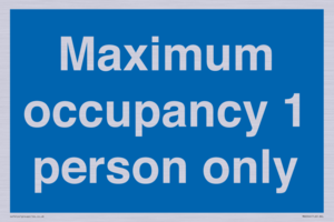 MA6044: Maximum occupancy 1 person only