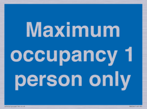 MA6044: Maximum occupancy 1 person only
