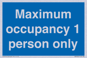 MA6044: Maximum occupancy 1 person only