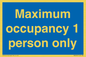 MA6044: Maximum occupancy 1 person only