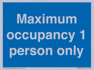 MA6044: Maximum occupancy 1 person only