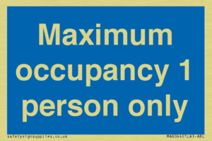 MA6044: Maximum occupancy 1 person only