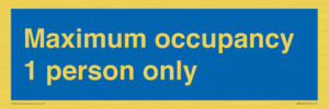 MA6044: Maximum occupancy 1 person only