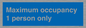 MA6044: Maximum occupancy 1 person only
