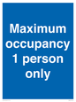 MA6044: Maximum occupancy 1 person only