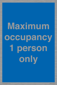 MA6044: Maximum occupancy 1 person only