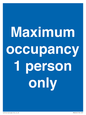 MA6044: Maximum occupancy 1 person only