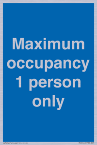 MA6044: Maximum occupancy 1 person only
