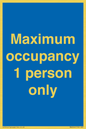 MA6044: Maximum occupancy 1 person only