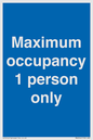 MA6044: Maximum occupancy 1 person only