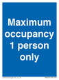 MA6044: Maximum occupancy 1 person only