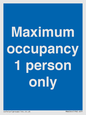 MA6044: Maximum occupancy 1 person only