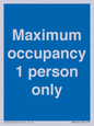 MA6044: Maximum occupancy 1 person only