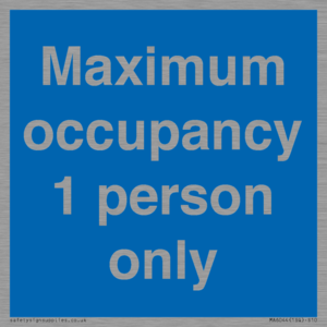 MA6044: Maximum occupancy 1 person only