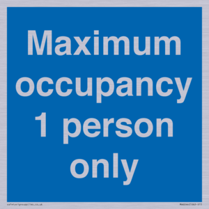 MA6044: Maximum occupancy 1 person only