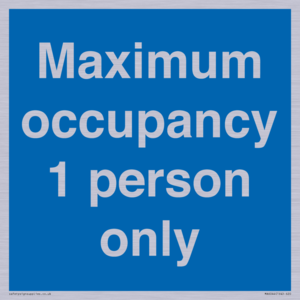 MA6044: Maximum occupancy 1 person only