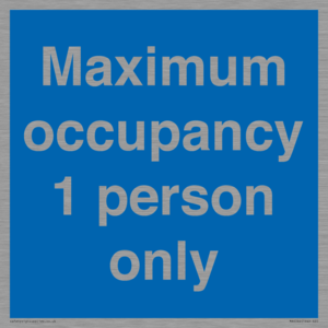 MA6044: Maximum occupancy 1 person only