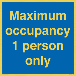 MA6044: Maximum occupancy 1 person only