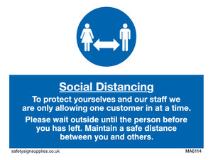 MA6114: Social distancing to protect you and our staff