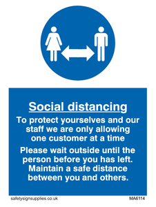 MA6114: Social distancing to protect you and our staff