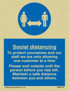 MA6114: Social distancing to protect you and our staff