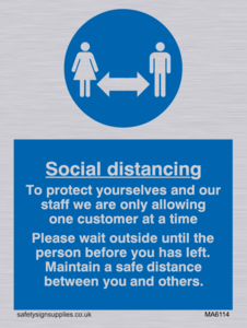 MA6114: Social distancing to protect you and our staff