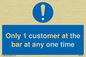 MA6129: Only 1 customer at the bar