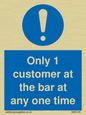 MA6129: Only 1 customer at the bar