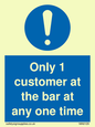 MA6129: Only 1 customer at the bar
