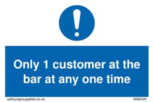 MA6129: Only 1 customer at the bar