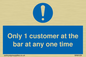 MA6129: Only 1 customer at the bar