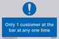MA6129: Only 1 customer at the bar