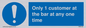 MA6129: Only 1 customer at the bar