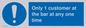 MA6129: Only 1 customer at the bar
