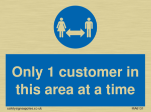 MA6131: Only 1 customer in this area at a time