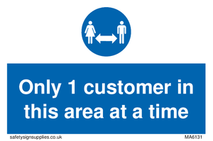 MA6131: Only 1 customer in this area at a time