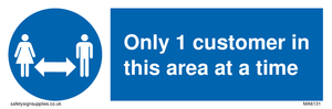 MA6131: Only 1 customer in this area at a time